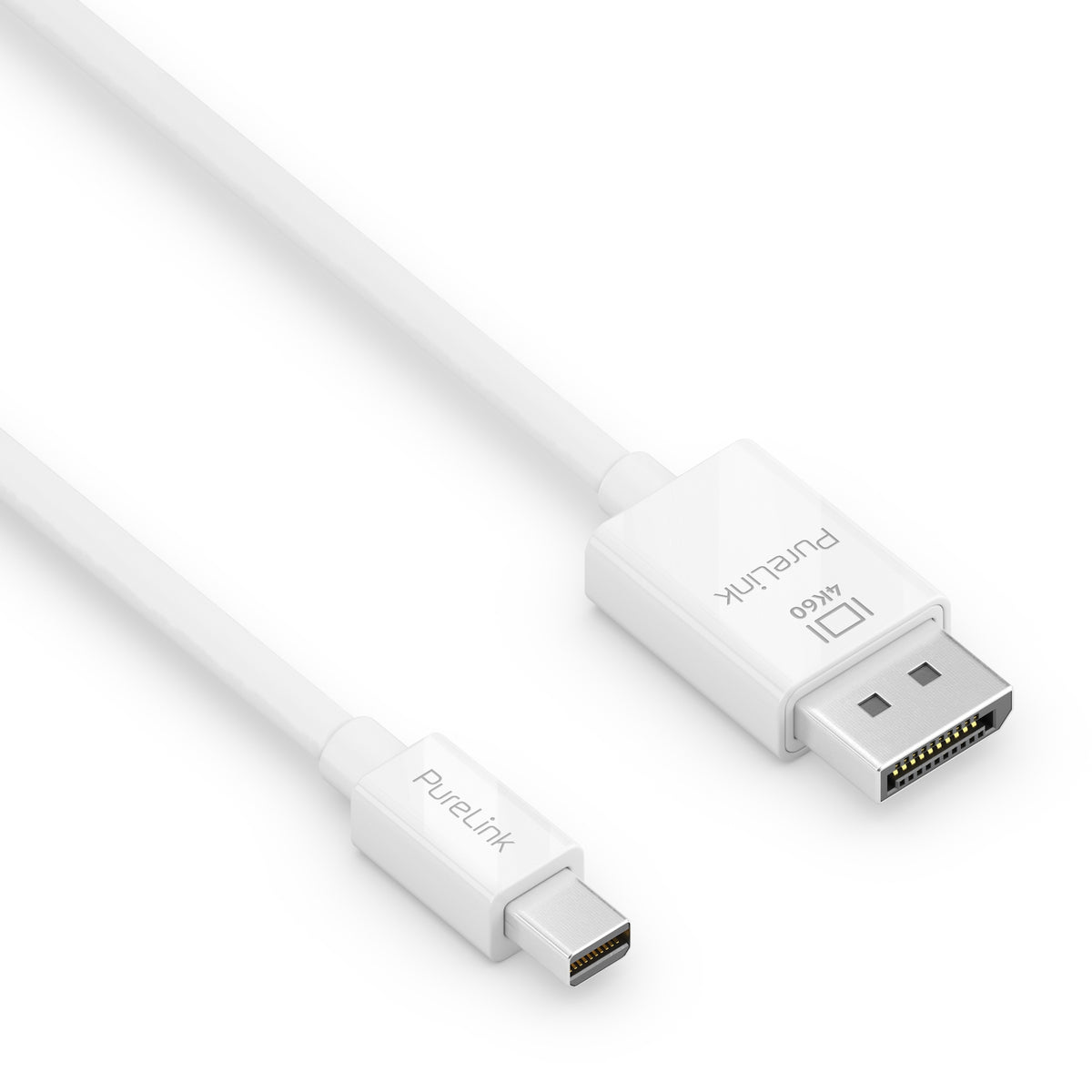 PureLink Mini DisplayPort-zu-DisplayPort-Kabel – 2 m, weiss, 3840×2160, 60 Hz, vergoldet