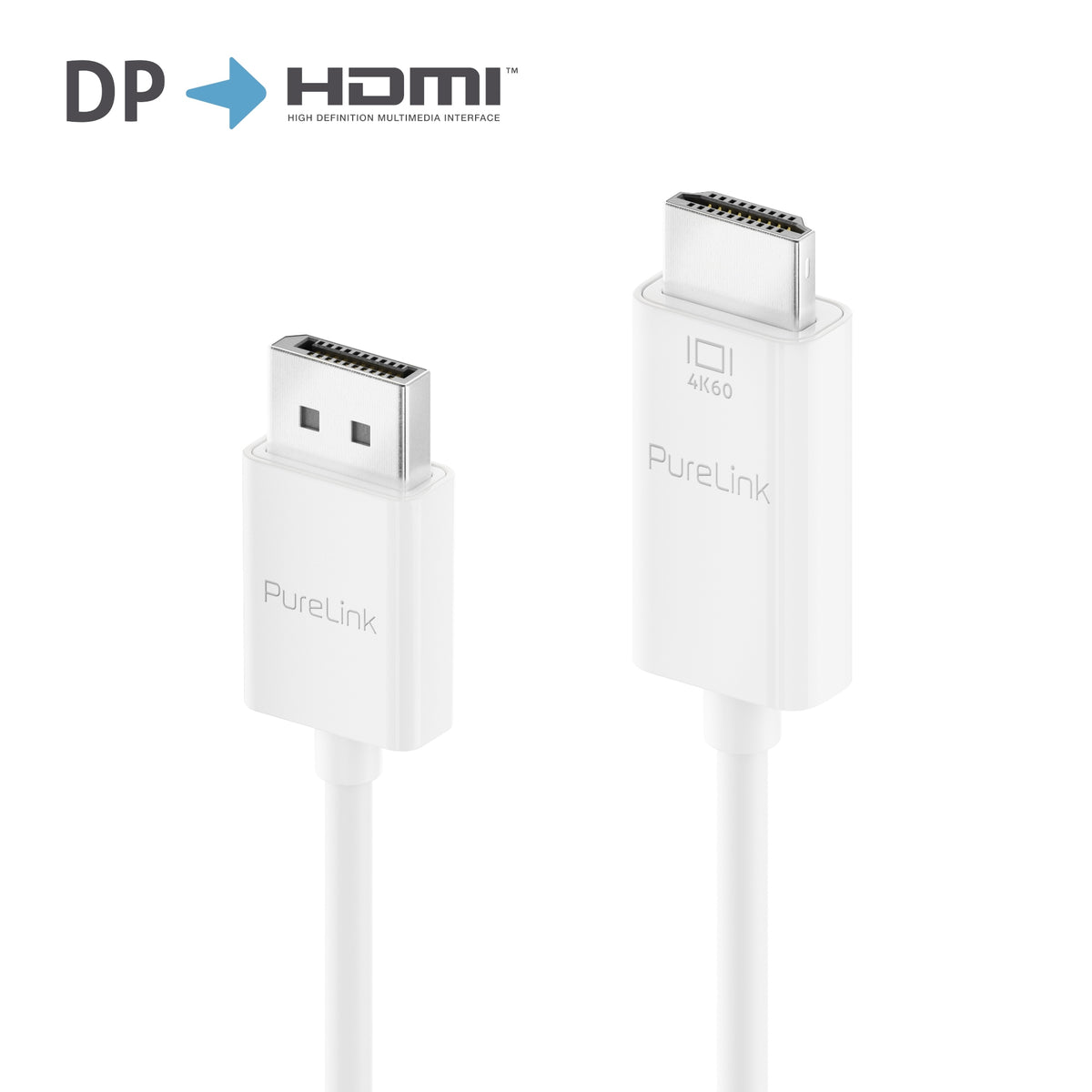 PureLink IS2000-010 Kabel DisplayPort zu HDMI – 4K (3840 × 2160) @ 60 Hz, HDMI 2.0, DisplayPort 1.2, 1 m