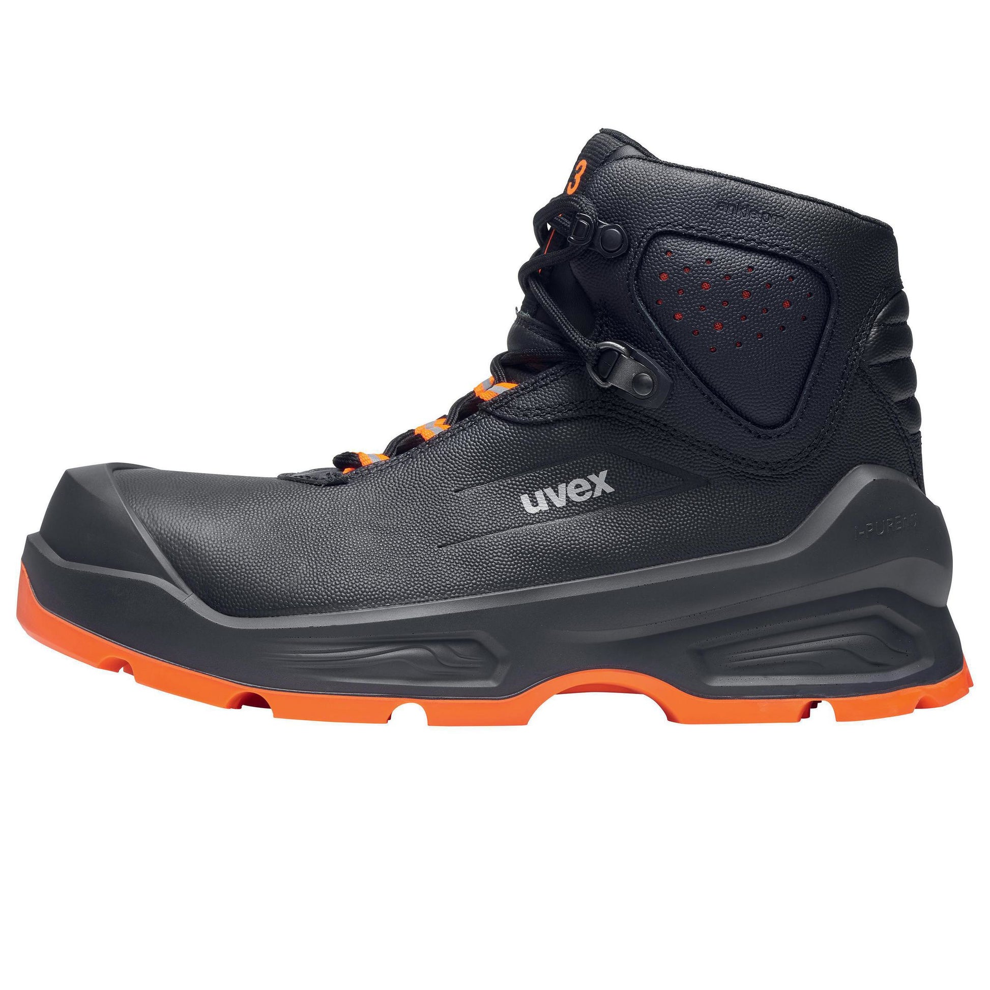 Uvex 3 Sicherheitsstiefel S3 – Schwarz/Orange – Grösse 47, Weite 11