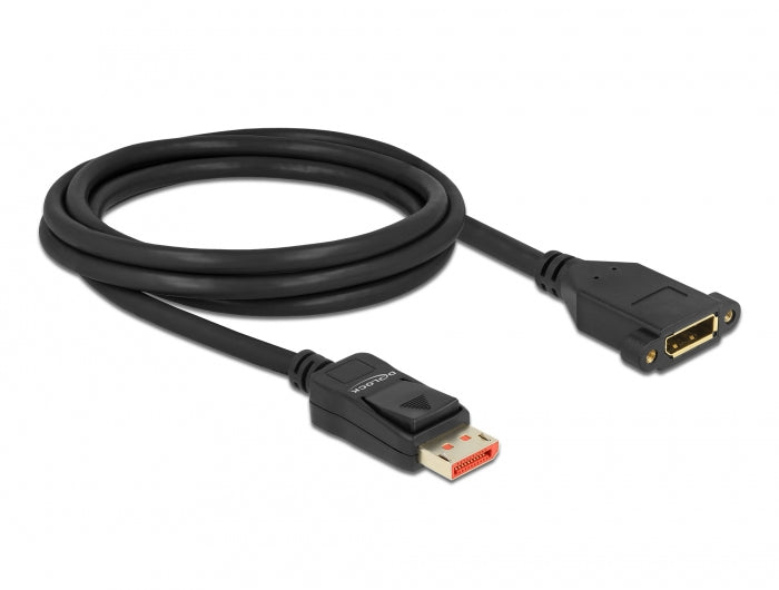 DeLOCK DisplayPort Verlängerung DP 1.4 8K 60 Hz – 2 m – verriegelbar