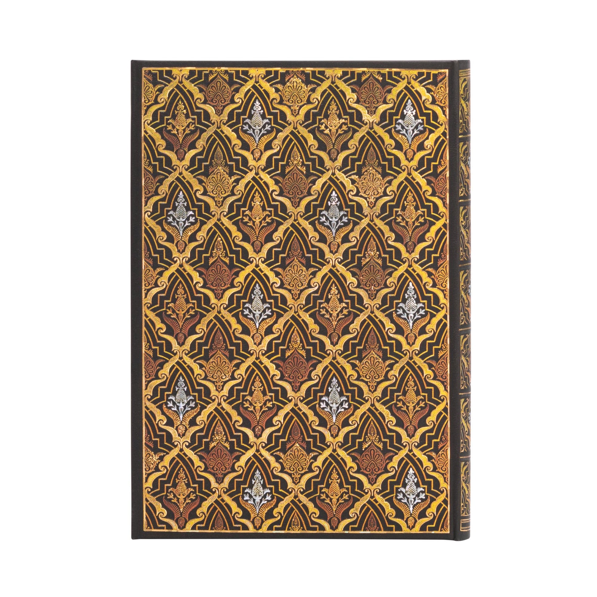 Paperblanks Adressbuch – 100 × 140 mm – 5 mm liniert – 120 g/m² – Hardcover, Wickelverschluss, Ornament, Braun