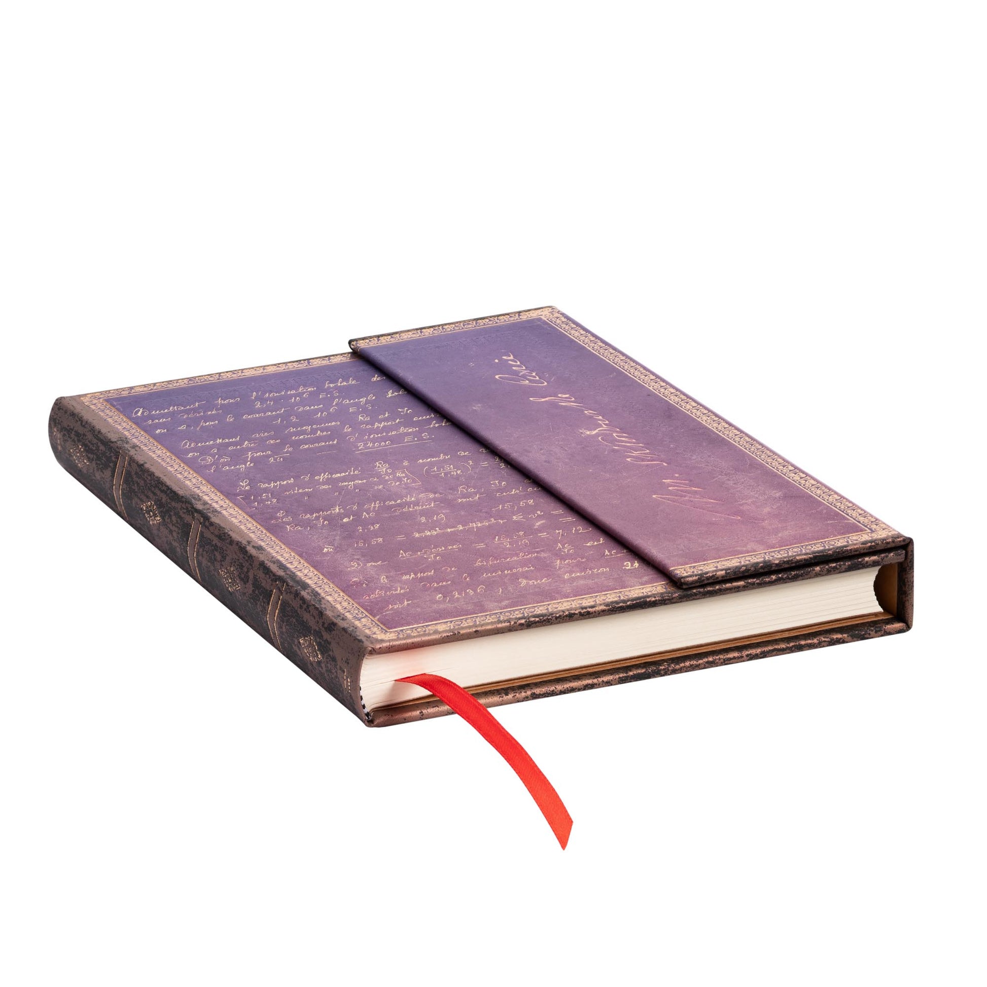 Paperblanks Notizbuch – 130 × 180 mm – 5 mm liniert – 144 Seiten – 120 g/m² – Hardcover, Lesezeichen – Violett