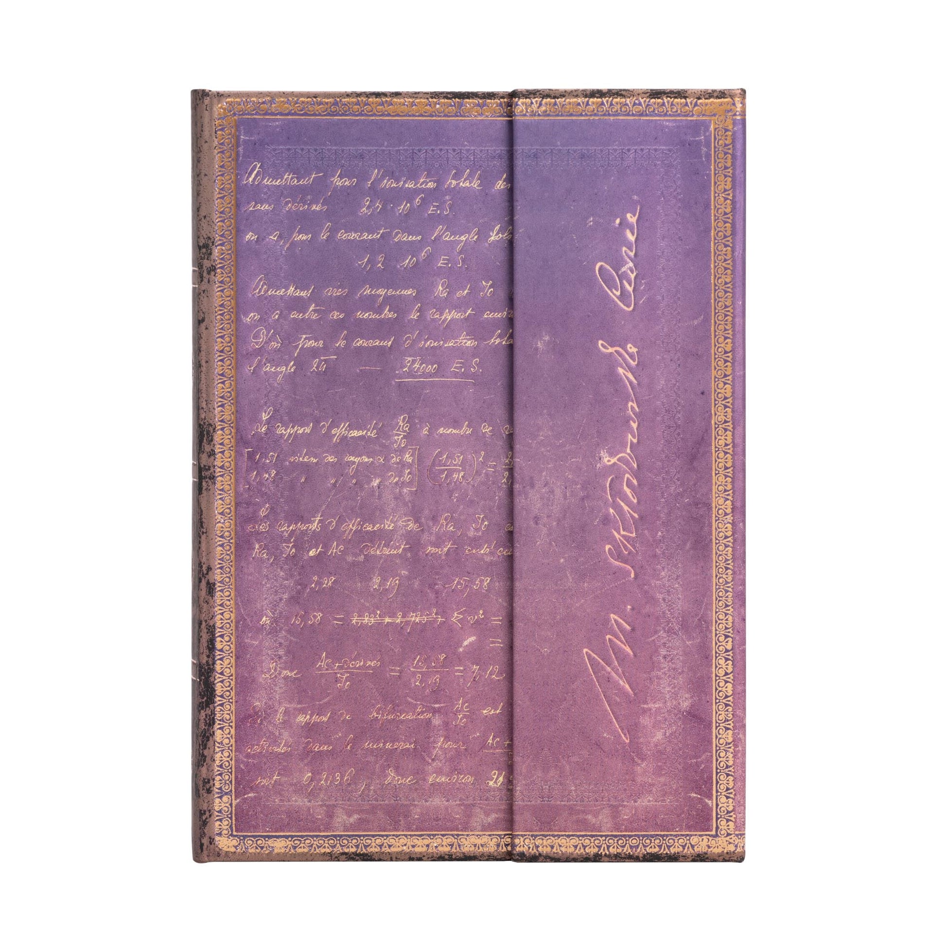 Paperblanks Notizbuch – 130 × 180 mm – 5 mm liniert – 144 Seiten – 120 g/m² – Hardcover, Lesezeichen – Violett