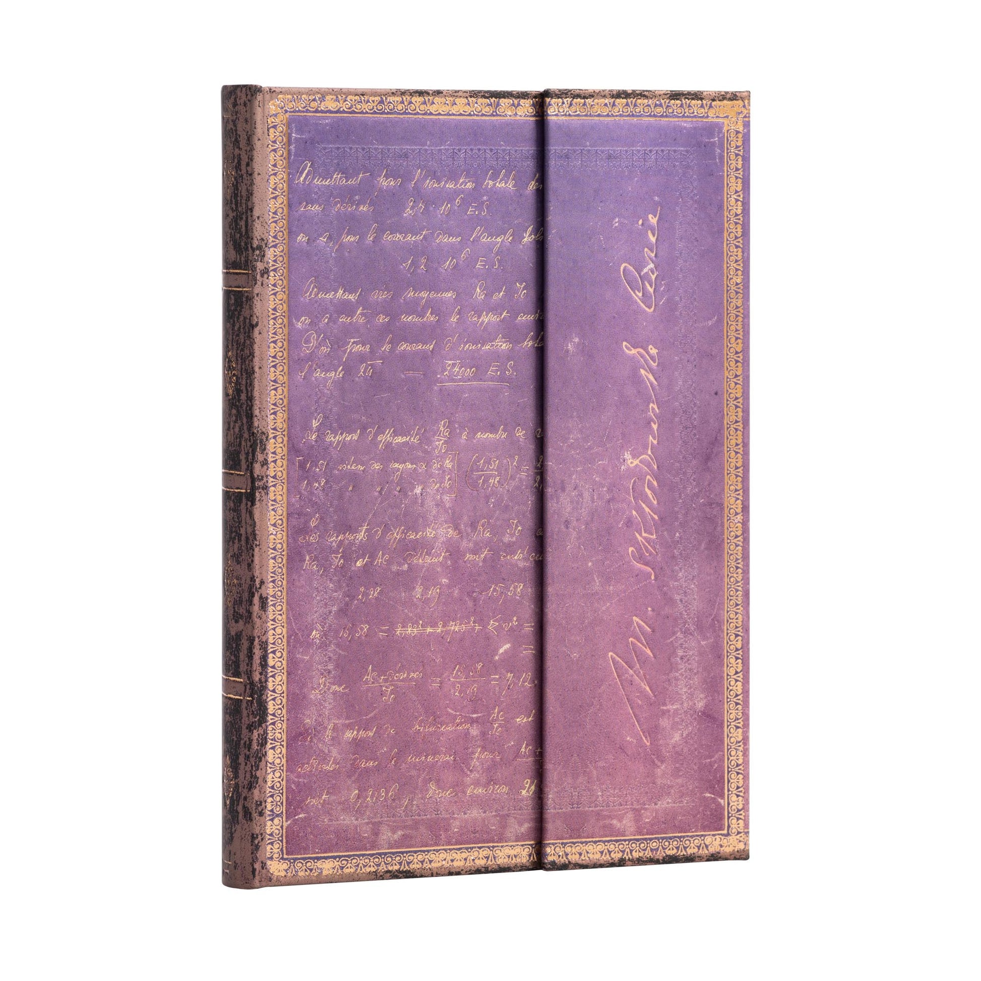 Paperblanks Notizbuch – 130 × 180 mm – 5 mm liniert – 144 Seiten – 120 g/m² – Hardcover, Lesezeichen – Violett