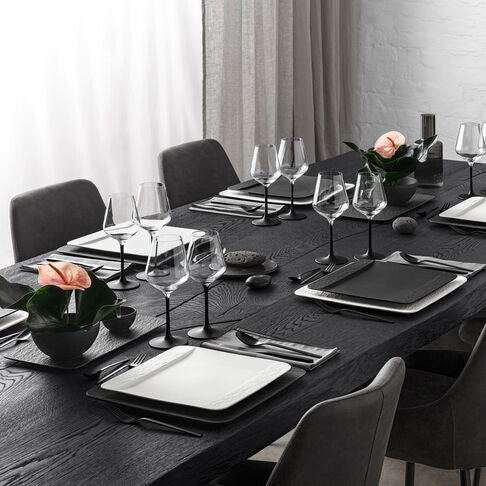 Villeroy & Boch Manufacture Rock Weissweinglas – 0,38 l, Kristallglas, Transparent, 4er Set