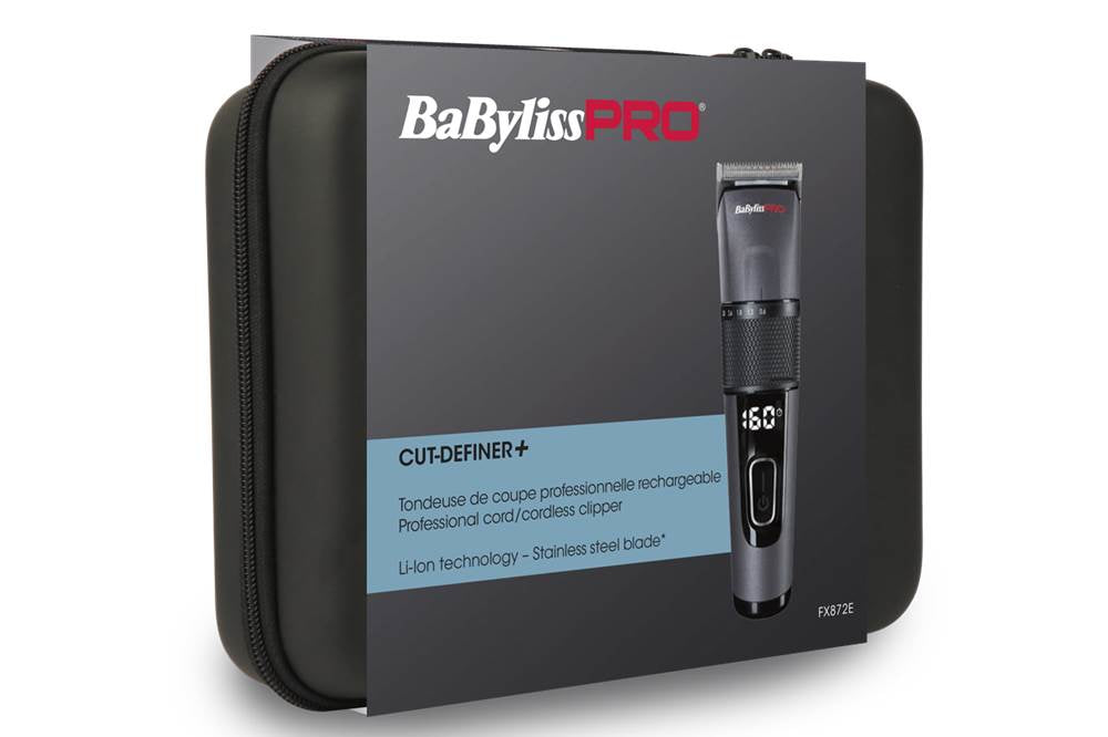 BaByliss Haarschneider Cut-Definer+ – 160 min Akku, 5 Schnittstufen, 0,6–25 mm – Grau/Schwarz – Edelstahlmesser