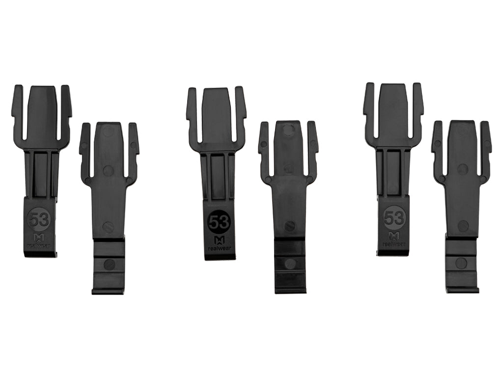 RealWear 3M TA500 Helmclip – für Navigator 500 Serie, HMT-1 – Schwarz – 6er-Pack