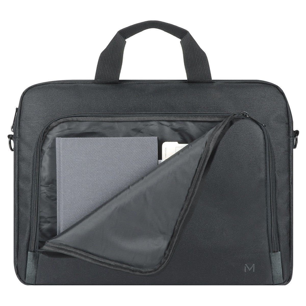 Mobilis Notebook-Tasche bis 16" – 30% recyceltes Polyester, wasserfest – Schwarz