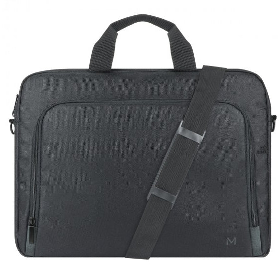 Mobilis Notebook-Tasche für bis zu 14" – 30% recyceltes Polyester, abnehmbarer Schultergurt – Schwarz