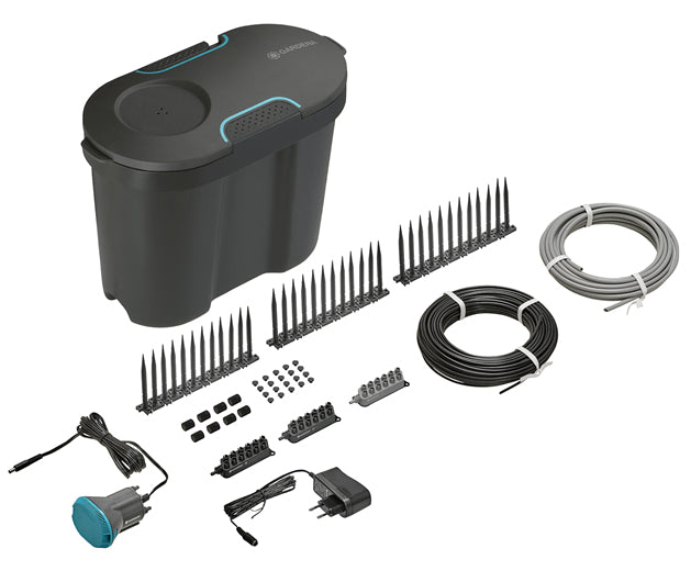 Gardena Urlaubsbewässerungs-Set – Schlauch 30 m, 36 Tropfer, Grau/Schwarz, mit Druckregler