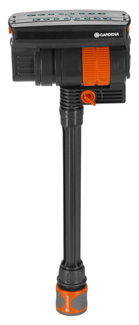 Gardena Pipeline-Viereckregner – Sprühbereich 3–18 m, max. 216 m², Schwarz/Orange, für Pipelinesystem