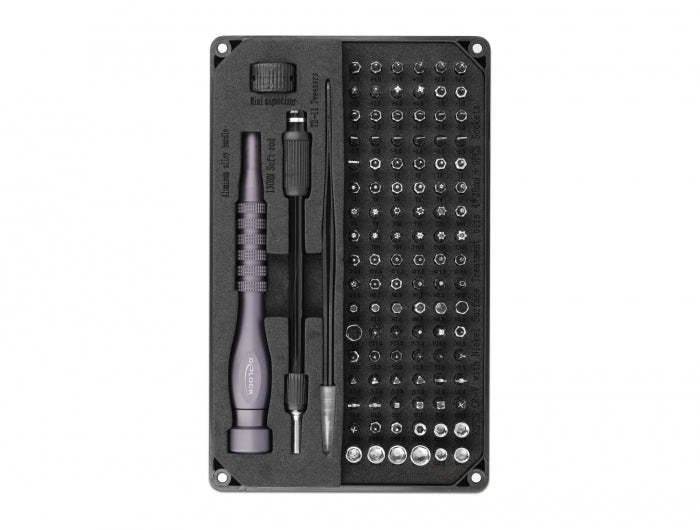 DeLOCK Präzisions-Schraubenzieher-Set PH/PZ/SL/TX/HEX u. a., magnetisch, Etui