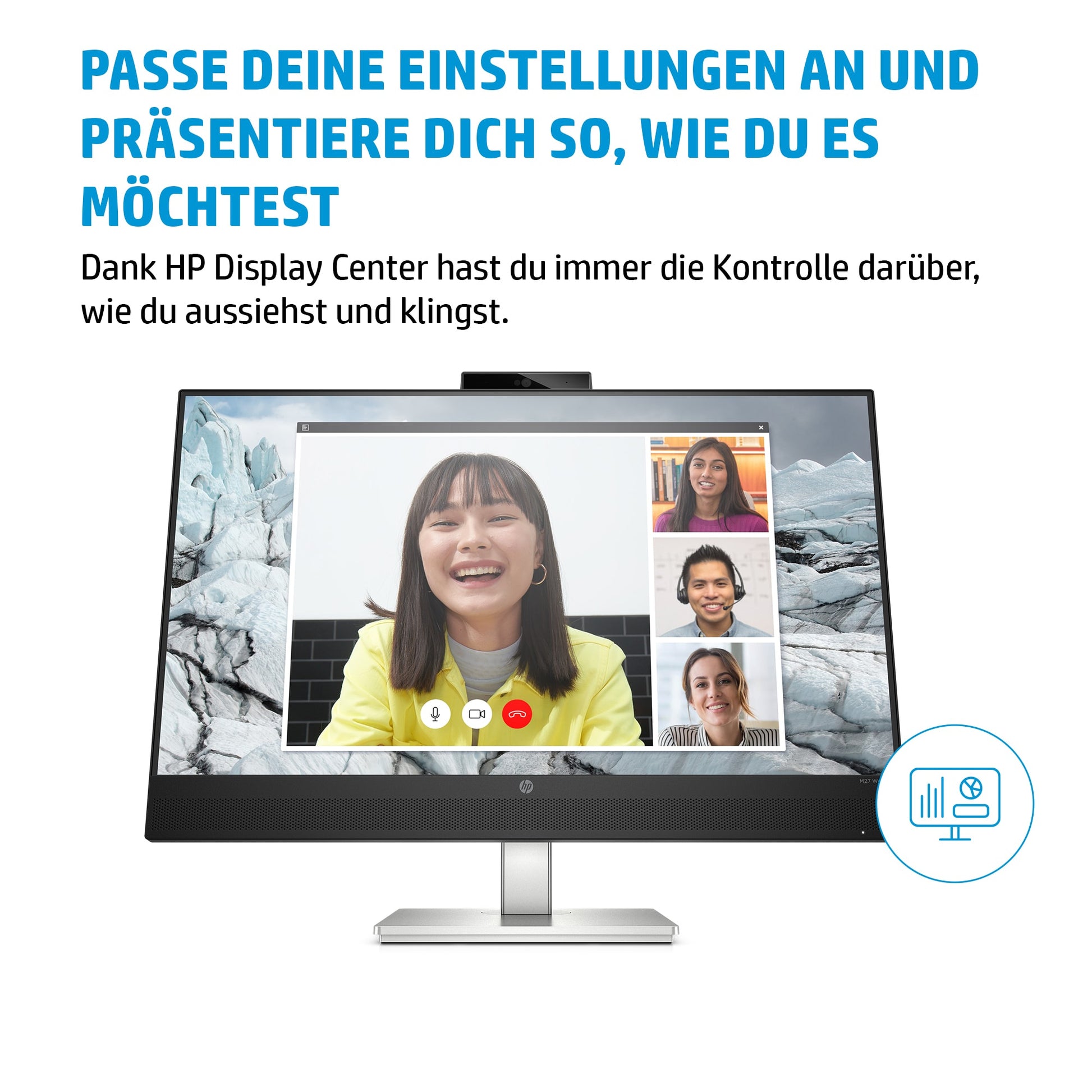 HP E27m G4 – 27", 2560 × 1440 (WQHD), IPS, USB-C 65 W, Webcam, LAN