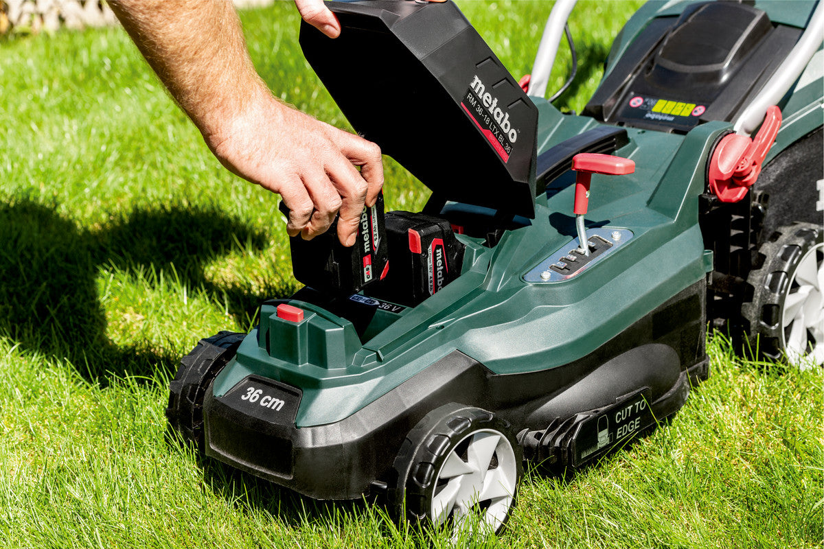 Metabo RM 36-18 LTX BL 36 Akku-Rasenmäher – 18 V – Schnittbreite 360 mm – 2×5,2 Ah & Ladegerät – CAS