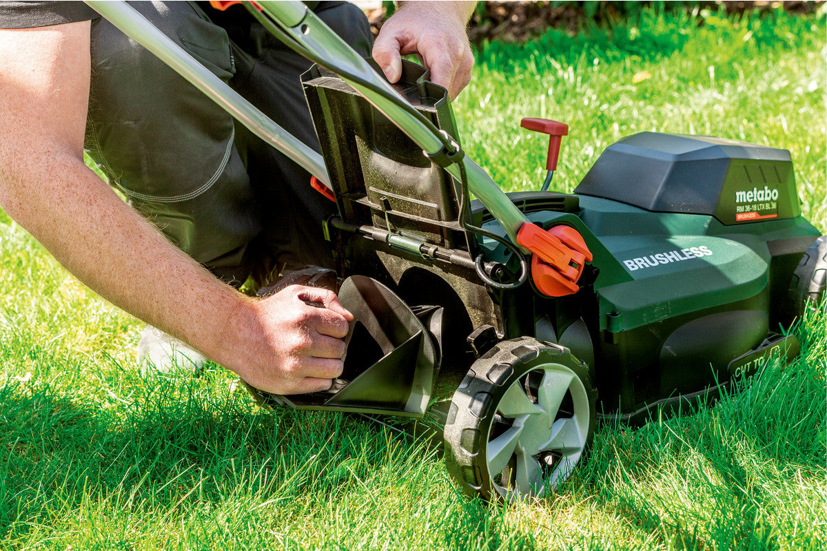 Metabo RM 36-18 LTX BL 36 Akku-Rasenmäher, bürstenlos – 18 V – Schnittbreite 36 cm – Solo – CAS