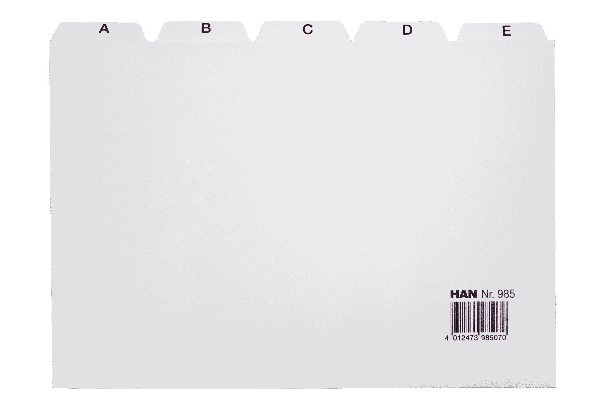 HAN Register A5 quer – alphabetisch A–Z, 25 Taben, PP grau