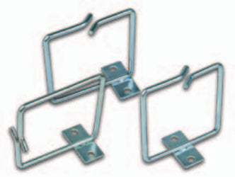 Wirewin Kabelhalter, 19", 80×80×80 mm, aus Metall, Fixierung links, Öffnung rechts – Silber