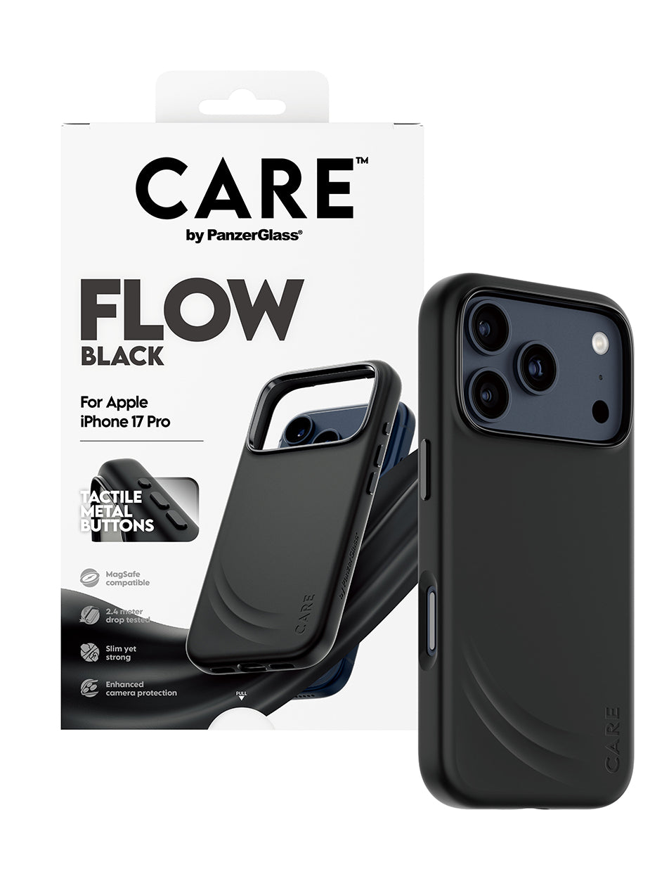 PanzerGlass Backcover – für Apple iPhone 17 Pro – schwarz – Silikon – MagSafe-kompatibel