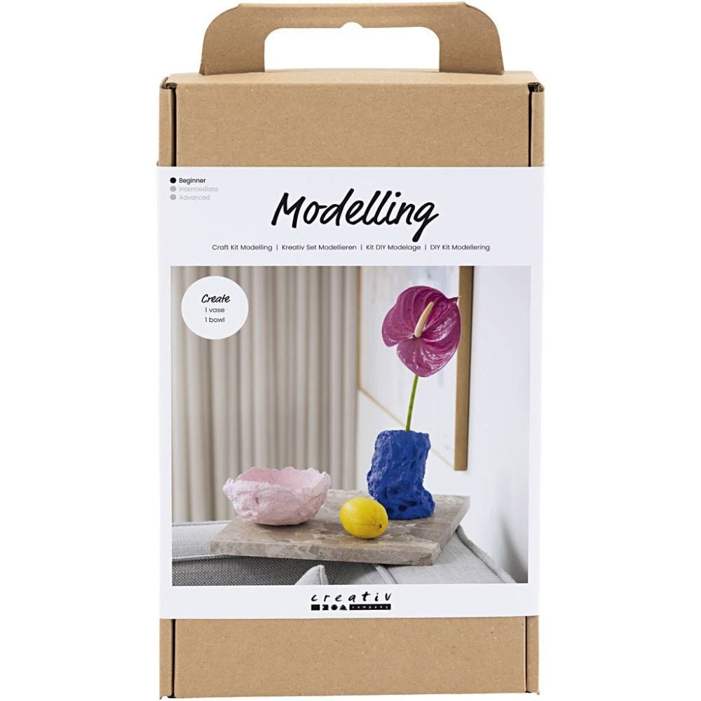 Creativ Company Modelliermasse-Set, lufthärtend – Vase und Schale