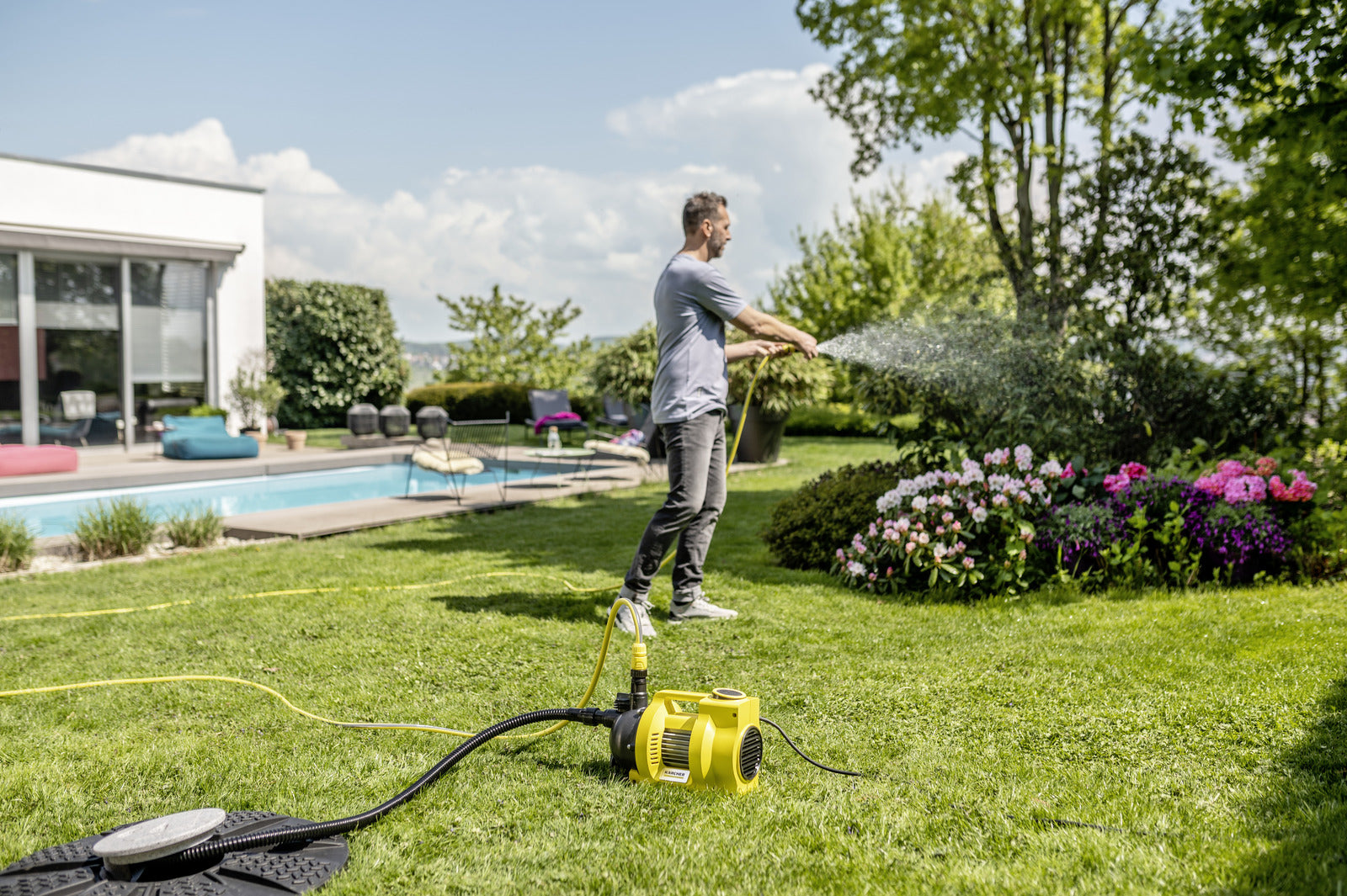 Kärcher Gartenpumpe 372×186×231 mm – für Garten – Schwarz, Gelb – BP 4.500
