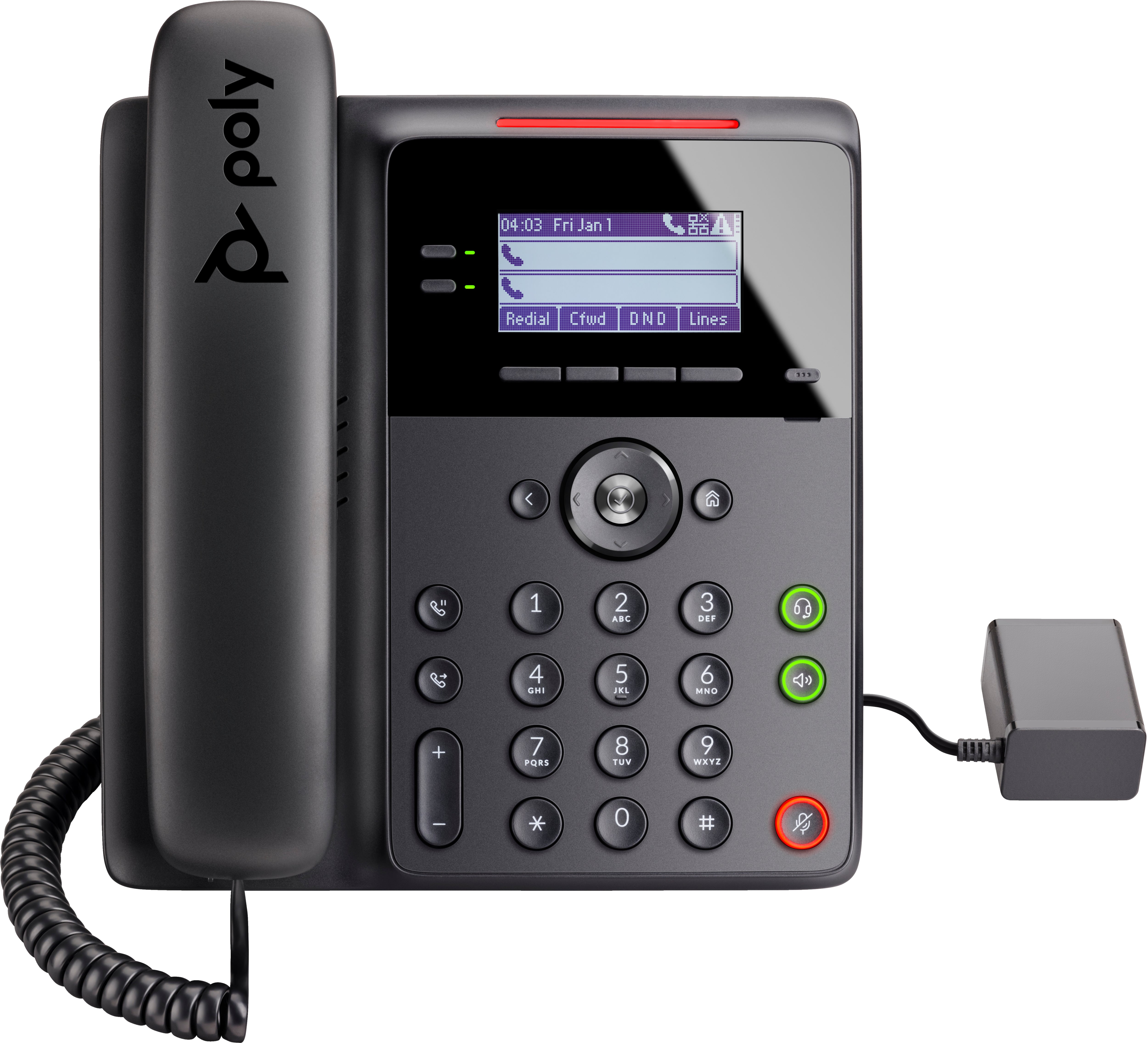 Poly Edge B30 – IP-Telefon, 16 SIP-Konten, 2,8", Gigabit, PoE, Schwarz