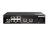 QNAP QSW-M2106R-2S2T – Smart-Managed L2 Switch – 6× 2,5G + 2× 10G RJ-45, 2× SFP+, 19", 1U