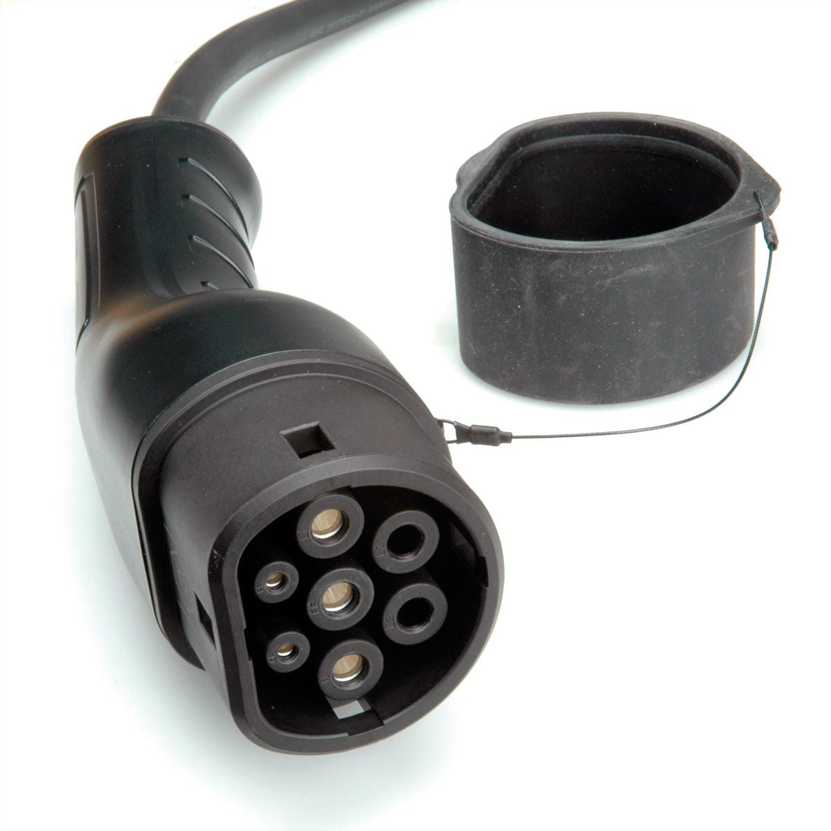 ROLINE Typ 2 Ladekabel – Typ 2–Typ 2, 7,5 m (Spiralkabel, max. 5 m), 1-phasig, 32 A, 7,4 kW