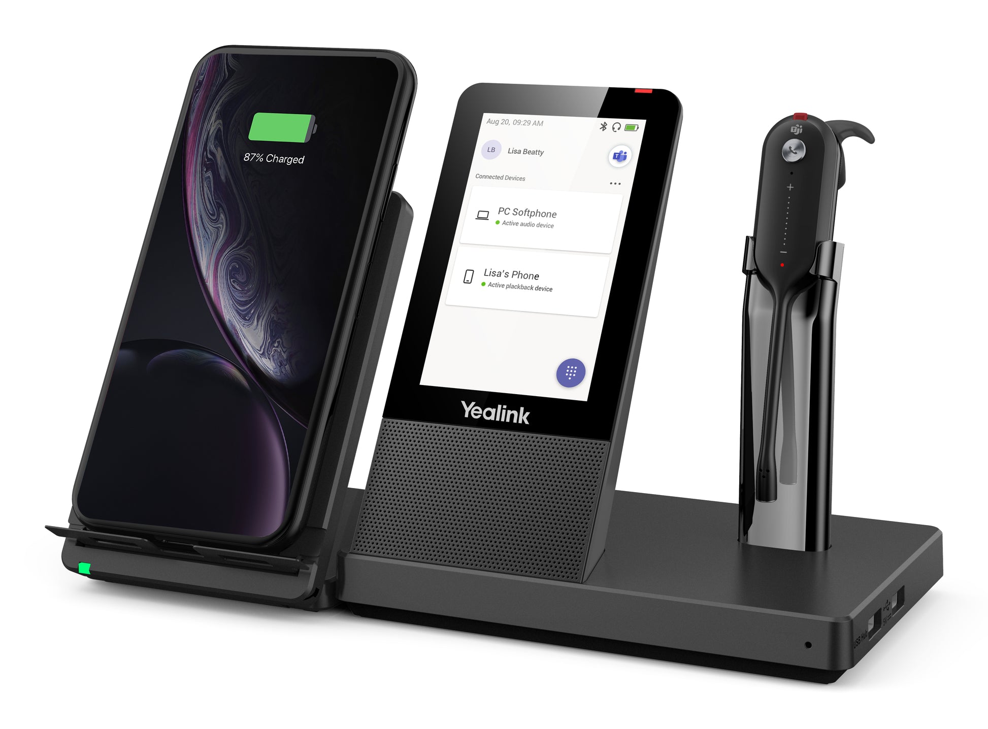 Yealink WH67 – Mono Headset – DECT, Teams-kompatibel