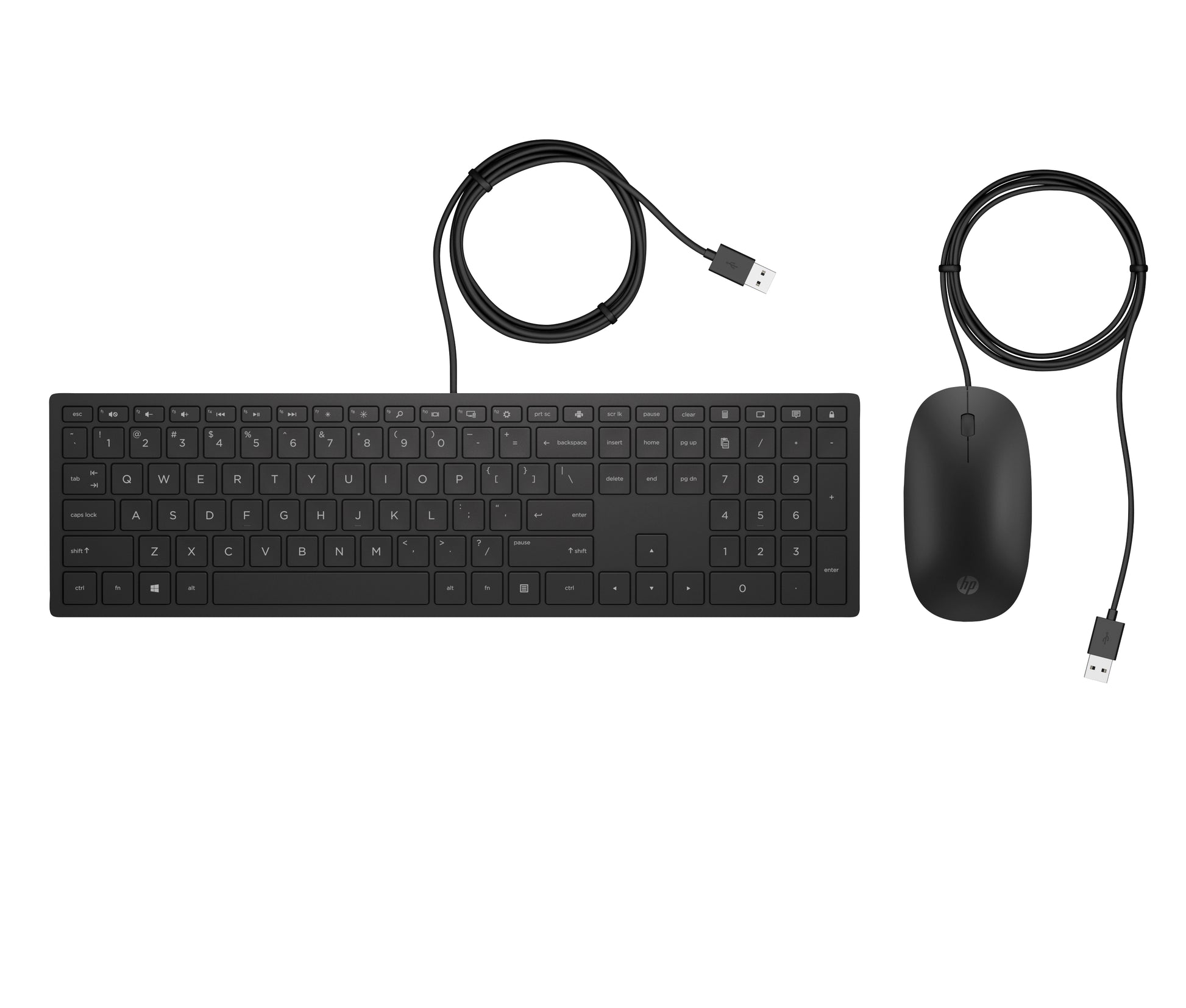 HP Tastatur, kabelgebunden (USB-A), Fullsize (mit Ziffernblock) – für Windows 7, Windows 8 & Windows 10