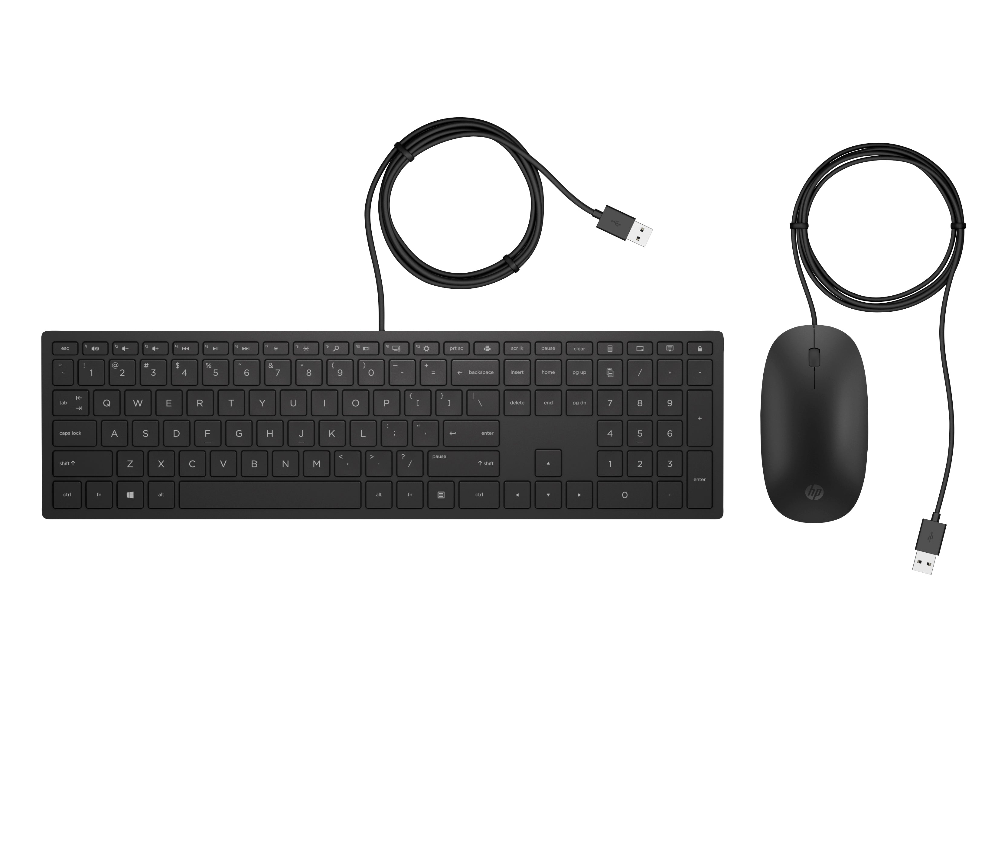HP Tastatur, kabelgebunden (USB-A), Fullsize (mit Ziffernblock) – für Windows 7, Windows 8 & Windows 10