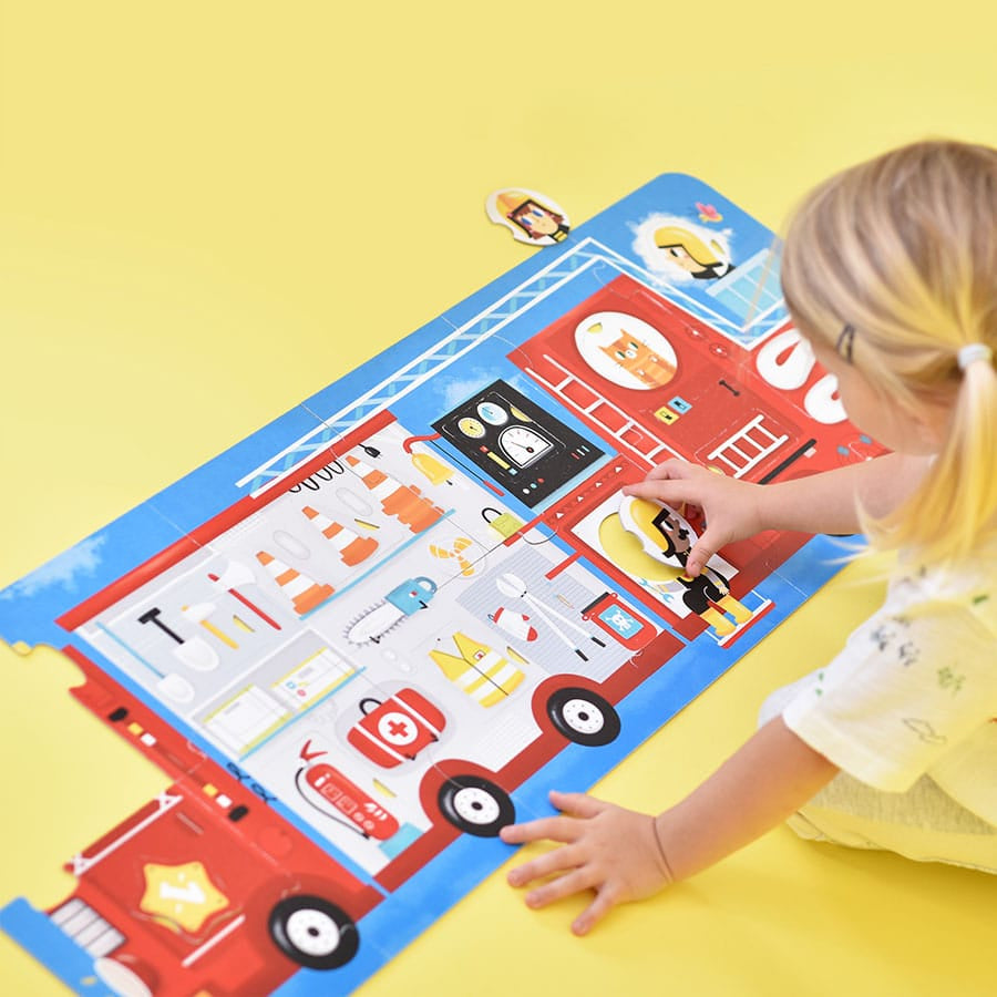 Banana Panda Puzzle Fahrzeuge – 23 Teile – 33 × 98 cm – ab 2 Jahren – Karton, Papier – mehrfarbig