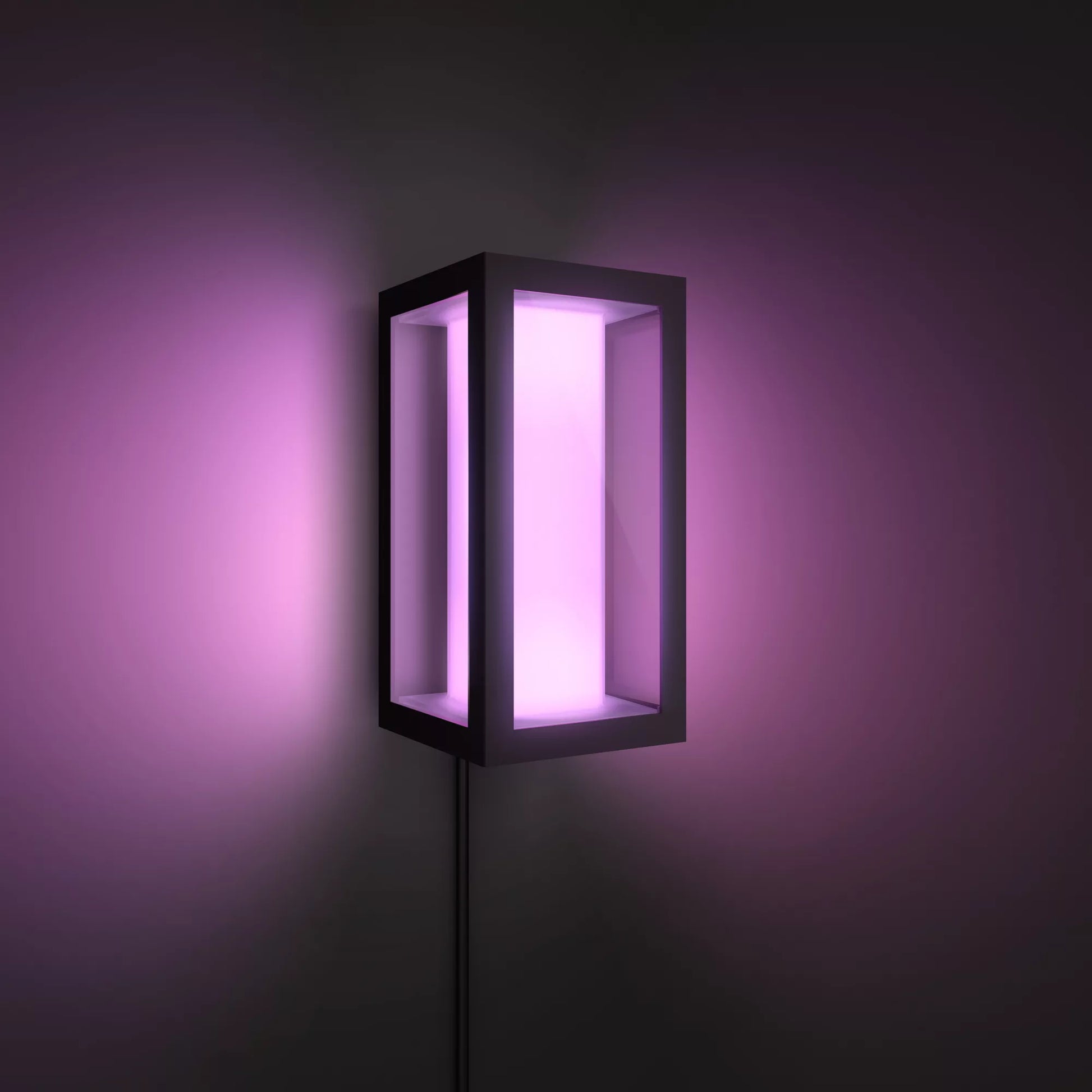 Philips by Signify Philips Hue Aussenwandleuchte – 8 W, RGBW, 2000–6500 K, IP44, Netzbetrieb, ZigBee – dimmbar, Schwarz, Metall