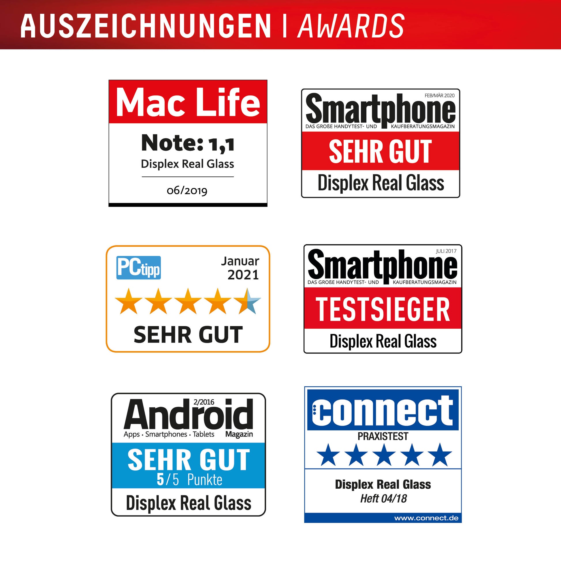 E.V.I. Displayschutz (Panzerglas), 10H – für iPhone 17 – mit Applikator