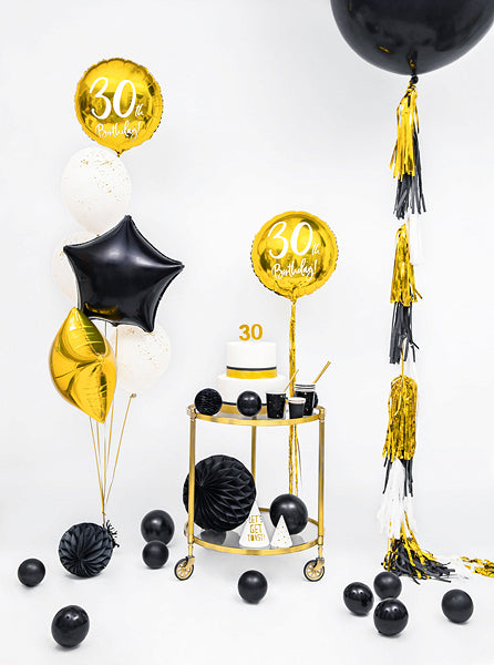 PartyDeco Geburtstagskerzen Zahl 3 – Gold – 7 cm – 1 Stück