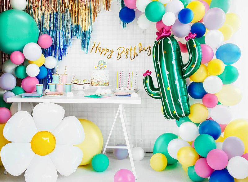 PartyDeco Folienballon Kaktus – Grün – 60 × 82 cm – 1 Stk