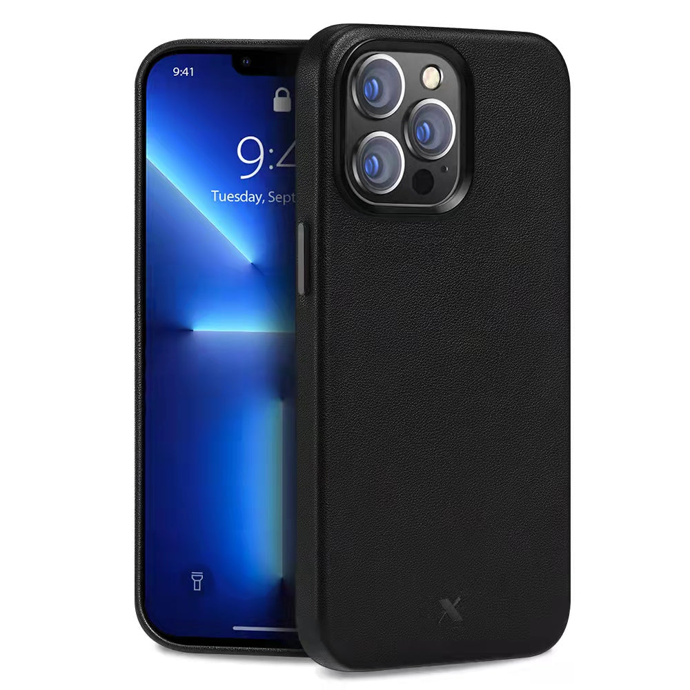 Nevox – Backcover StyleShell – für Apple iPhone 16 Pro – schwarz – Leder