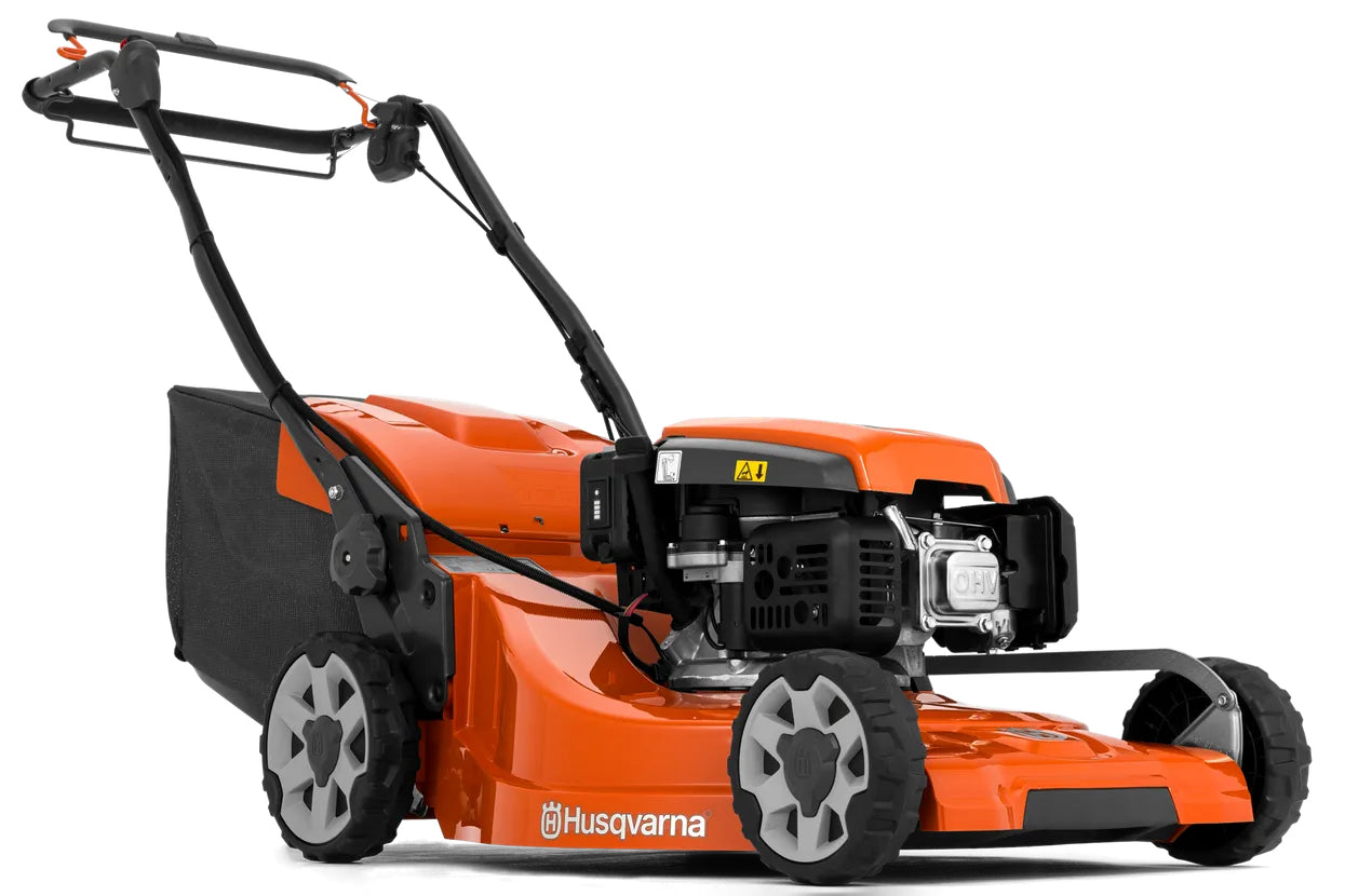 Husqvarna LC 353VE – Benzin-Rasenmäher Schnittbreite 530 mm, Radantrieb, Grasfangsack 60 l, Schwarz/Orange