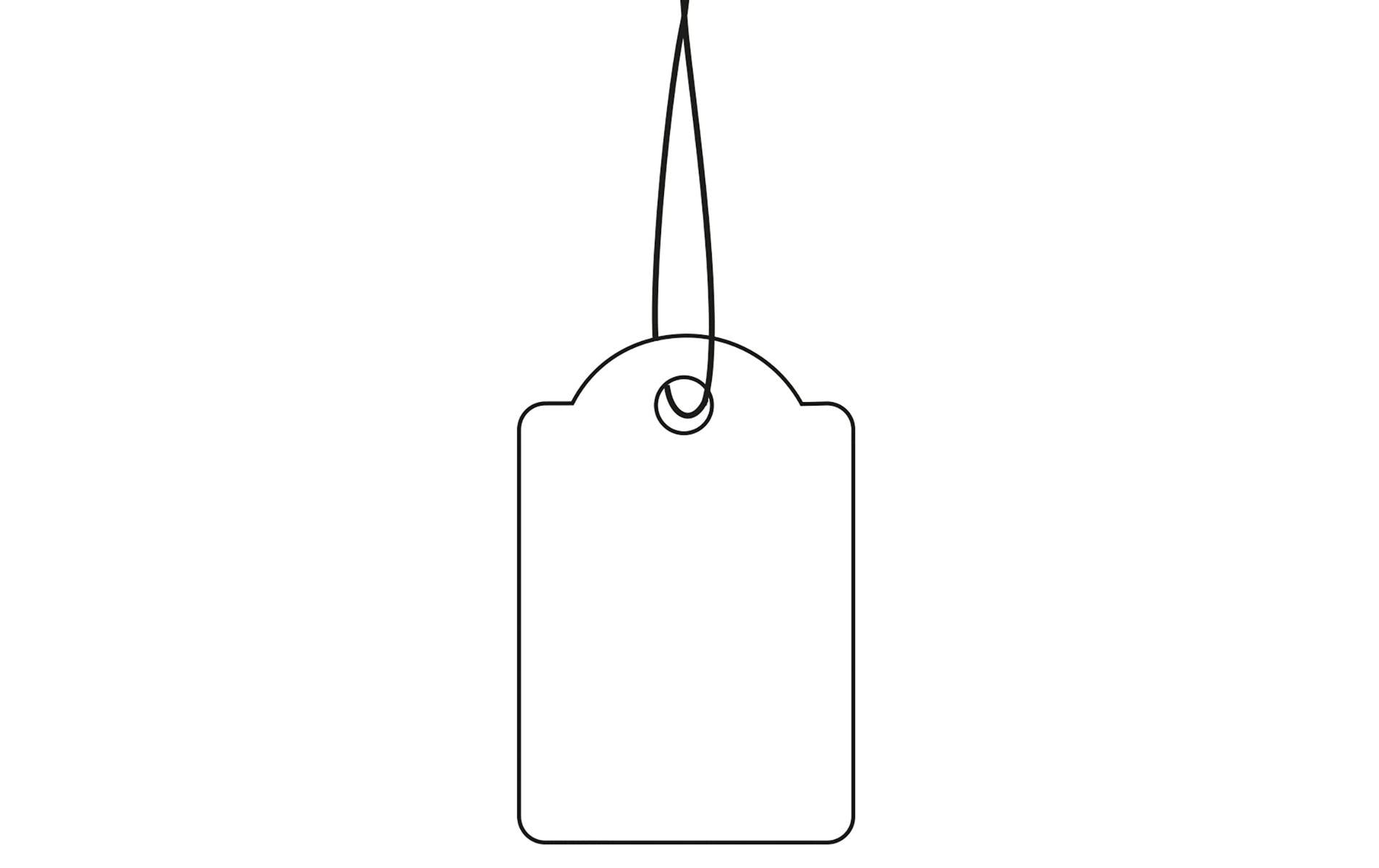 HERMA Anhängeetiketten – rechteckig 25 × 38 mm, Karton, weiss, mit rotem Faden, abgerundete Ecken, 1'000 Stk.
