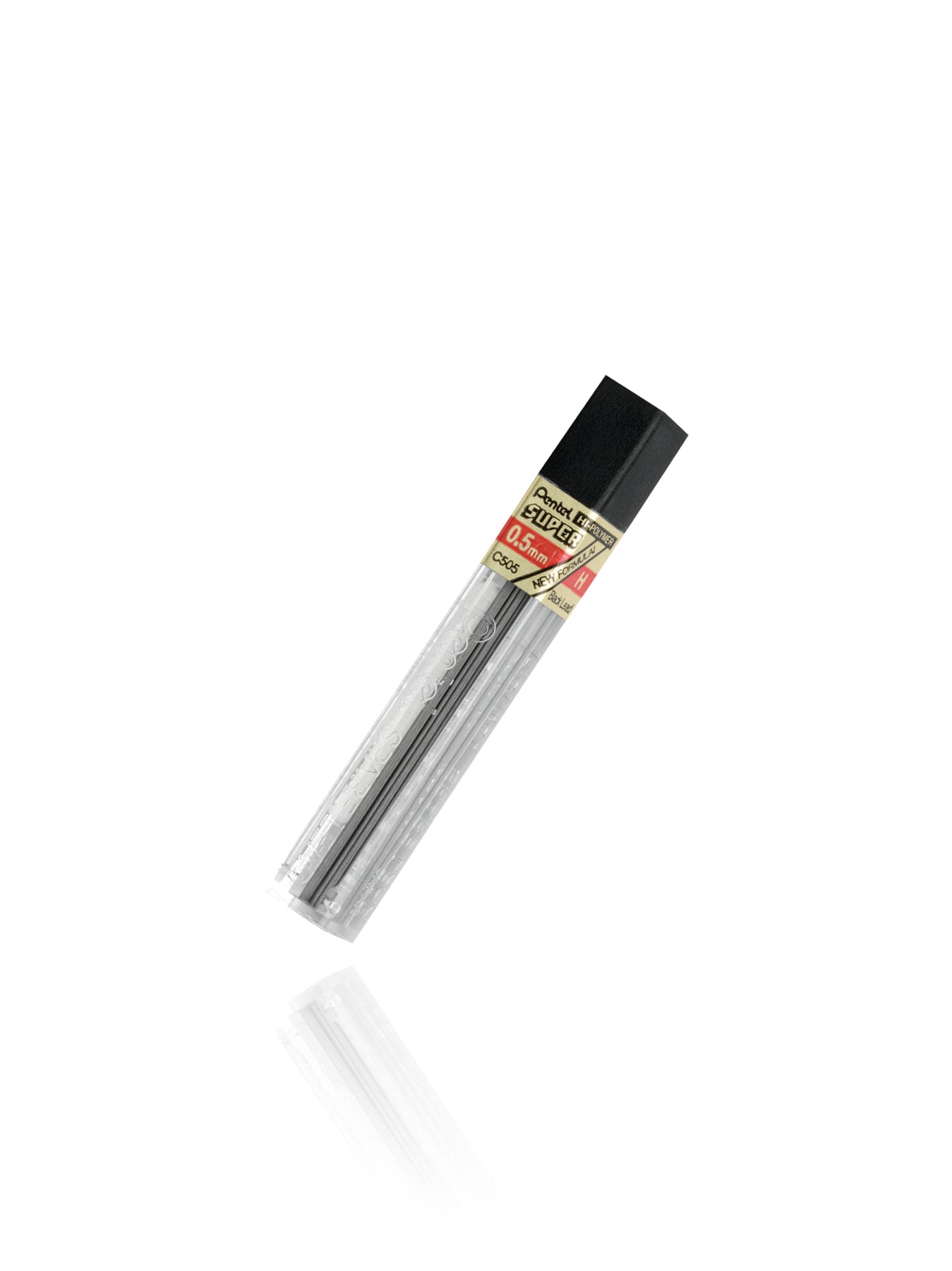 Pentel Bleistiftminen – Grau, 0,5 mm, H, 12 Stk.