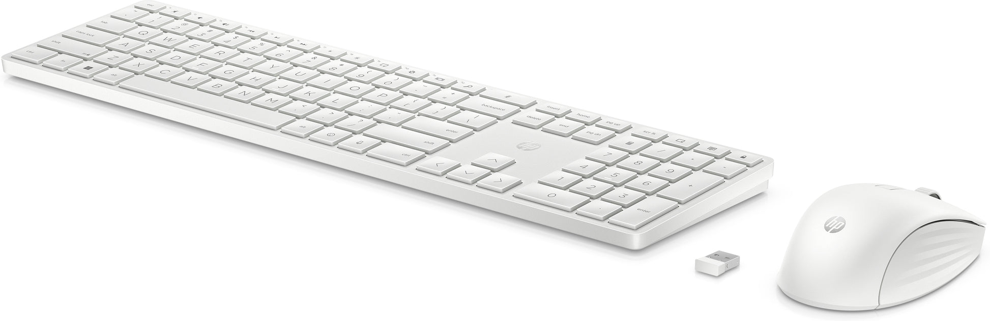 HP 655 Wireless Keyboard – Tastatur mit Touchpad, 2,4 GHz, Fullsize (100%), Weiss