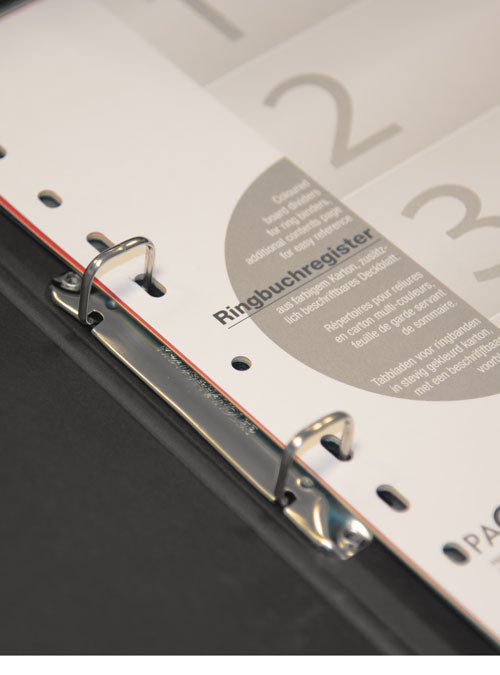 Pagna Dokumentenmappe Pur für A4 – 5 Fächer, Druckknopf, Papier, Braun