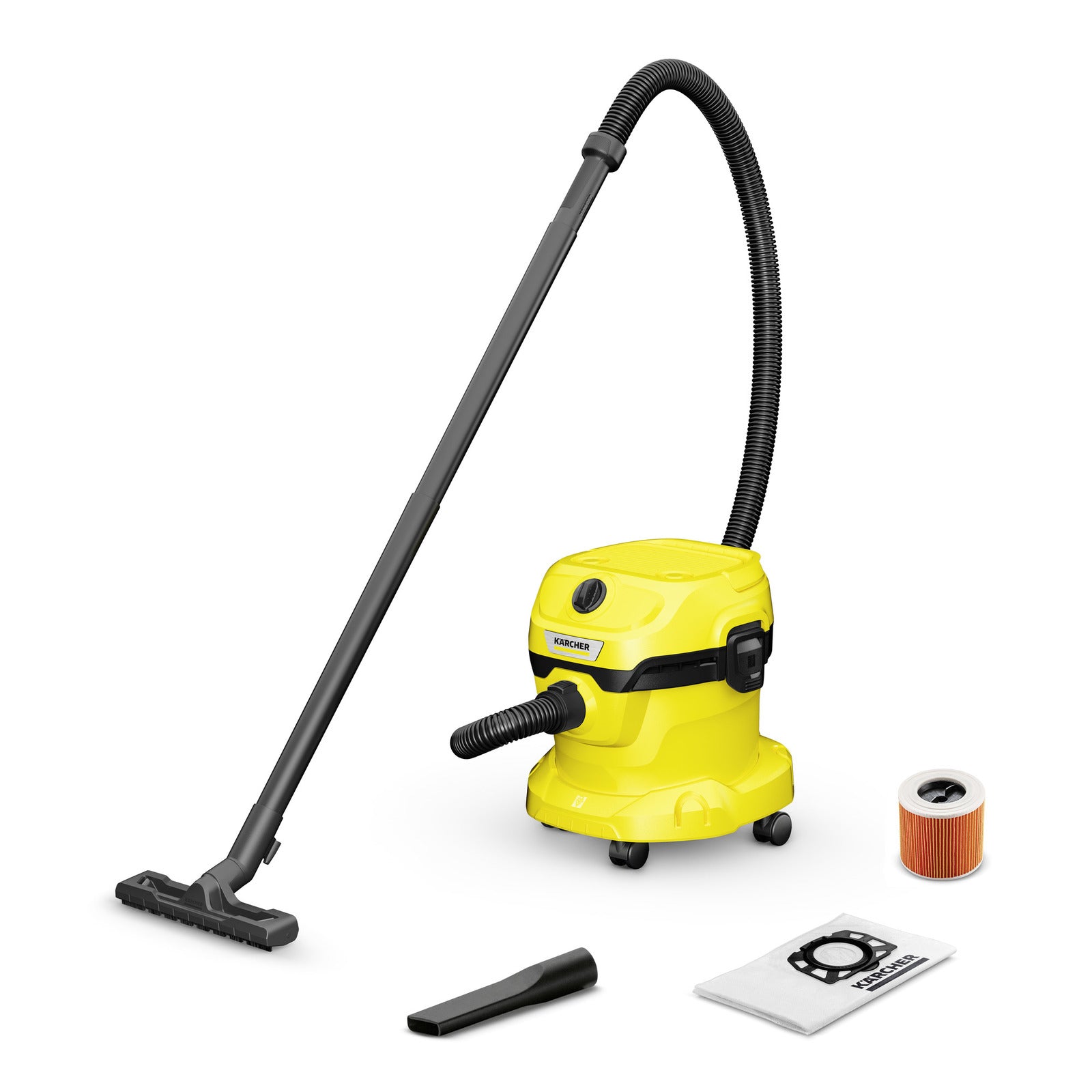 Kärcher Nass-/Trockensauger WD 2 Plus V-12/4/18/C – 12 l, 1000 W, mit Steckdose