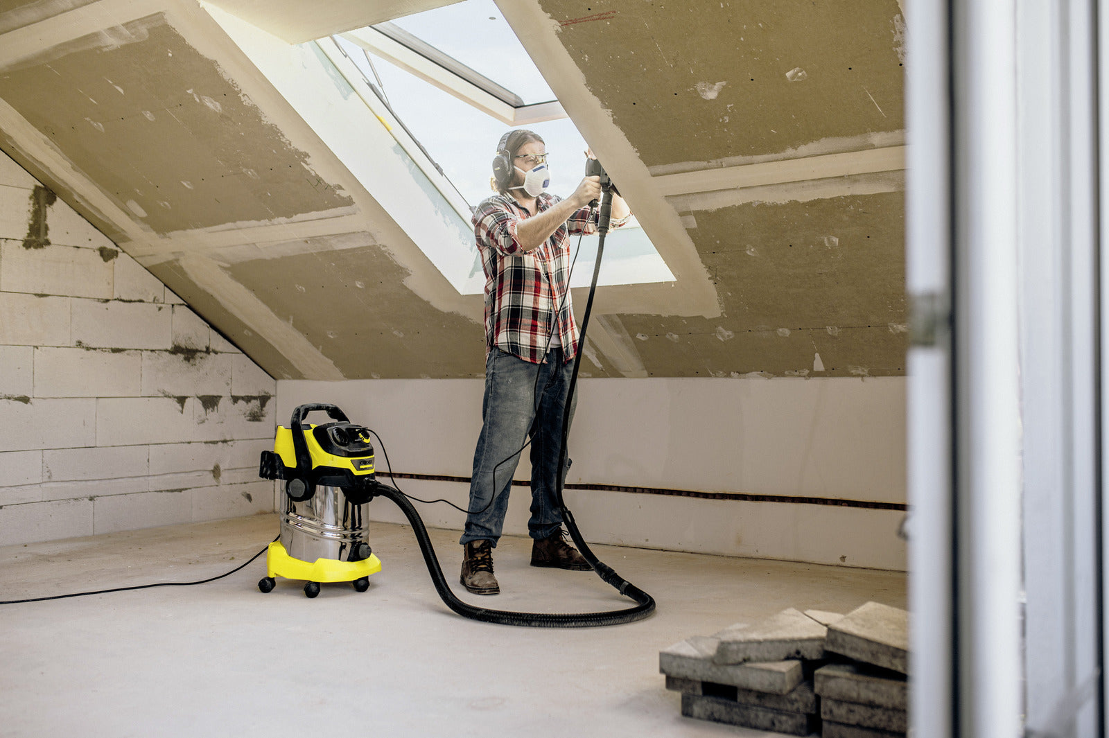 Kärcher Absauganlage WD 6 P S V-30/8/22/T Renovation – 2-in-1, 1300 W, 30 l, Netzbetrieb