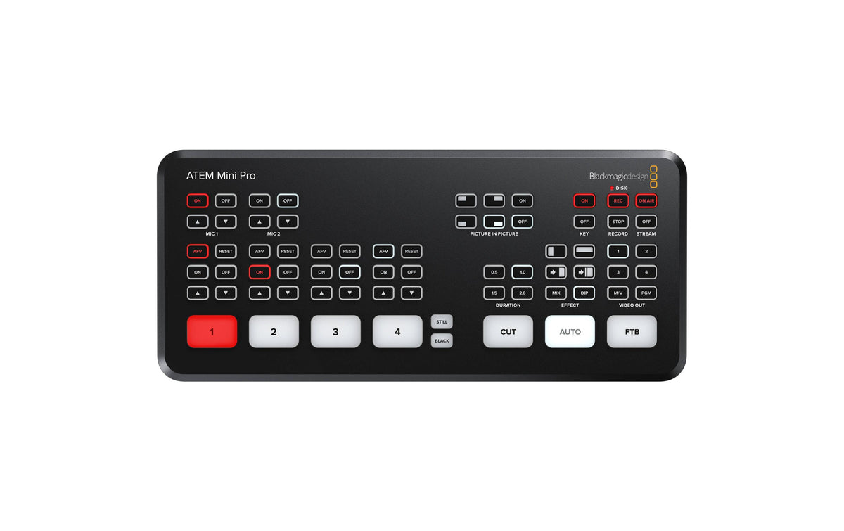 Blackmagic Design ATEM Mini Pro – Full HD, 4× HDMI-Eingänge, 1× HDMI-Ausgang, RJ-45 1 Gbit/s