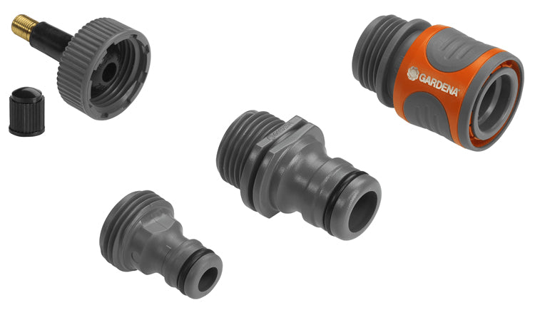 Gardena Entwässerungsventil-Set 2770-20 – für Gardena-Systeme, Grau/Orange, 4 Stück