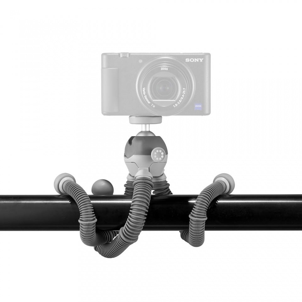 Joby PodZilla Medium Kit Mini-Stativ – bis 25 cm, 1 kg Traglast, 1/4" Gewinde – Grau