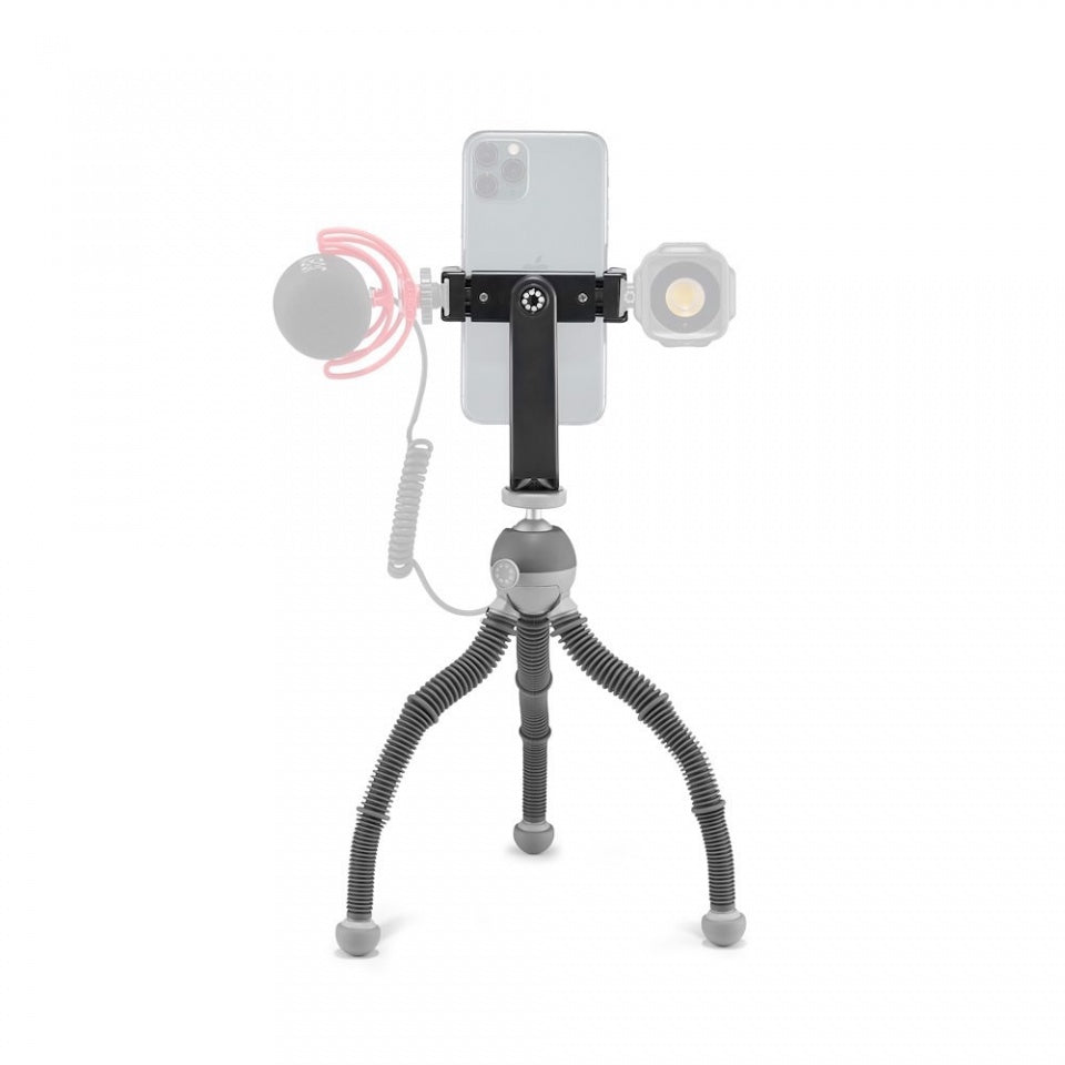 Joby PodZilla Medium Kit Mini-Stativ – bis 25 cm, 1 kg Traglast, 1/4" Gewinde – Grau