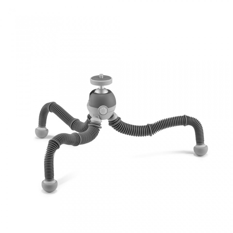 Joby PodZilla Medium Kit Mini-Stativ – bis 25 cm, 1 kg Traglast, 1/4" Gewinde – Grau