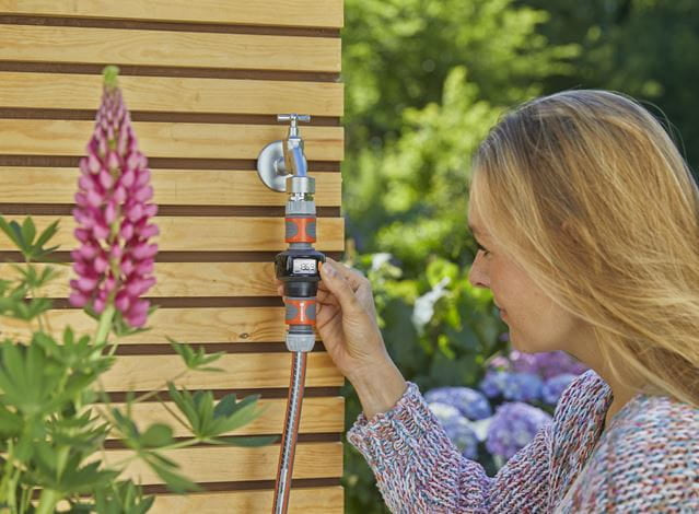 Gardena Wassermengenzähler AquaCount – Kunststoff, schwarz/grau/orange, 1 Stk.