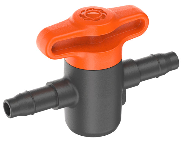 Gardena Ventil – für 3/16" (4,6 mm) Rohre, für Kaltwassersystem, Schwarz/Orange